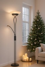 RABALUX 4554 Gamma stojanové svít.E27 2x15W+G9 1x40W matná černá