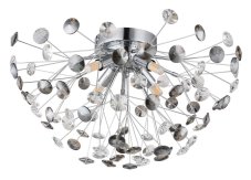 GLOBO 64135DC KATRINA stropní svítidlo D450mm 4xG9 3,5W/350lm 3000K chromová, kouřová