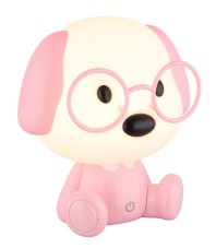 GLOBO 21761P PUPPY dotyková stolní lampička dětská V200mm LED 1W 32lm 3000K růžová, bílá, USB Cable incl., 3StepDIM