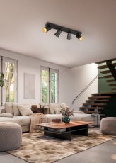 TRIO 817100432 SHARP stropné bodové svietidlo/spot 4xGU10 čierna matná