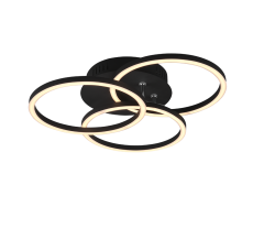 TRIO R62823132 CIRCLE stropní svítidlo LED 27W/3100lm 2700-6000K matná černá, dálkový ovladač