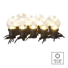 EMOS DCPW02 vánoční řetěz 50 LED 5m 6W teplá bílá, IP44, barva drátu - černá, adaptér
