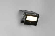 TRIO Reality R22109132 MOURA solárne nástenné svietidlo so senzorom SMD LED 10W/1100lm 3000+4000+6000K IP54 čierna matná, hybrid