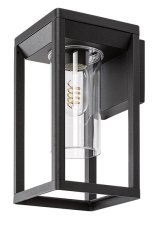 RABALUX 77085 Zernest vonkajšie nástenné svietidlo 1xE27 IP54 čierna, priehľadná