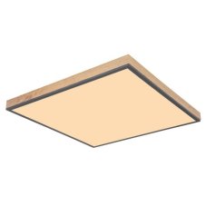 GLOBO 416080WD3 DORO stropné svietidlo LED 590x590mm 36W/2250lm 3000K grafitová, imitácia dreva, opál