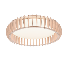 TRIO R62171930 MONTE stropné svietidlo LED D600mm 38W/4400lm 3000-6500K drevo, biela, stmievateľné, diaľkový ovládač