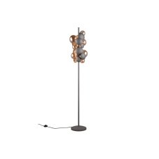TRIO SELECT 417400742 BUBBLE stojací lampa V1550mm 7xG9 antracit, jantarová