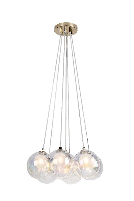 RABALUX 72304 Rosehip závesné svietidlo D450mm 7xG9 champagne, viacfarebná