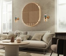 Nástenné svietidlo 1x E27 jantárová ITALUX Namos WL-27092A-MC-BRO