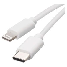 Nabíjací a dátový kábel USB 2.0 USB-C/Lightning 1m biela EMOS SM7015W