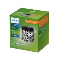 Solární nástěnné svítidlo se senzorem LED 2700K čierna IP44 PHILIPS Hara 8721103105578