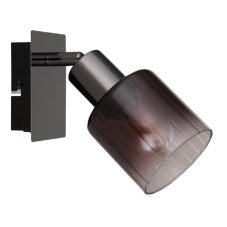 GLOBO 54313-1 SATELLA nástěnné bodové svítidlo/spot s vypínačem 1xE14 černý chrom, průhledná měděná