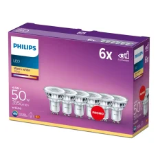 Philips 8718696586013 LED žárovka GU10 4,6W/50W 355lm 2700K 36D 6-set