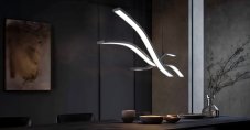 LED závěsné svítidlo 5350lm 2700-6500K béžové s dálkovým ovladačem a motorem TRIO SELECT SPIDER 332810343