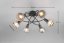 TRIO 662800632 TARIFA stropné svietidlo D590mm 6xE14 čierna matná