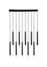 RABALUX 72364 Ramira závesné svietidlo 10xG9 čierna, priehľadná