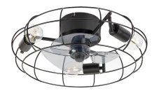 RABALUX 71043 Cadmus stropní svítidlo s ventilátorem  3xE27 D480mm černá