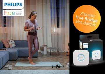 Získajte Bridge zadarmo a prebuďte k životu všetky dostupné funkcie šikovného osvetlenia Philips Hue