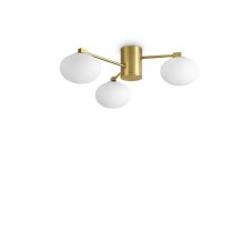Ideal Lux 317007 HERMES stropné svietidlo 3xG9 D600mm mosadzná