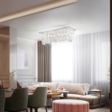 Stropné svietidlo Ideal lux 166285 MARTINEZ PL8 CROMO 8xE14 40W chróm