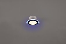 TRIO 653610132 ARGUS zápustné svítidlo SMD LED D82mm 5W/350lm 3000K+RGBW černá matná, stmívatelné, dálkový ovladač