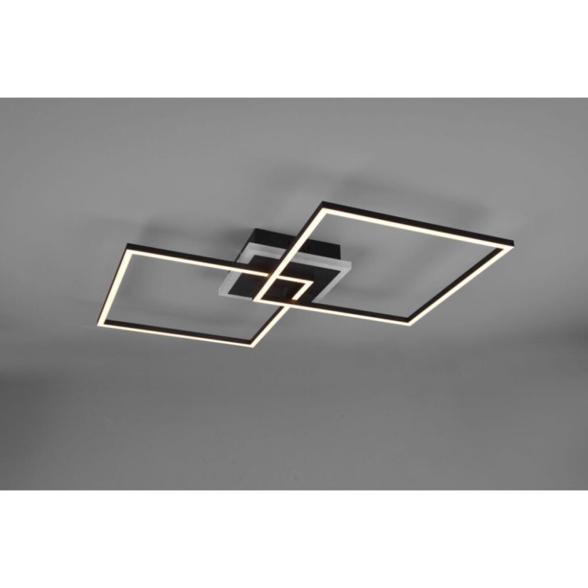 TRIO R62843132 ARRIBO stropní svítidlo LED 1x29W/3250lm, 1x6,5W/600lm 3000K matná černá, RGB, switchdimmer, dálkový ovladač