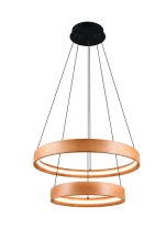 TRIO 355039130 LYNWOOD závěsné svítidlo D600mm SMD LED 37W/4300lm 3000K dřevo, switchdimmer
