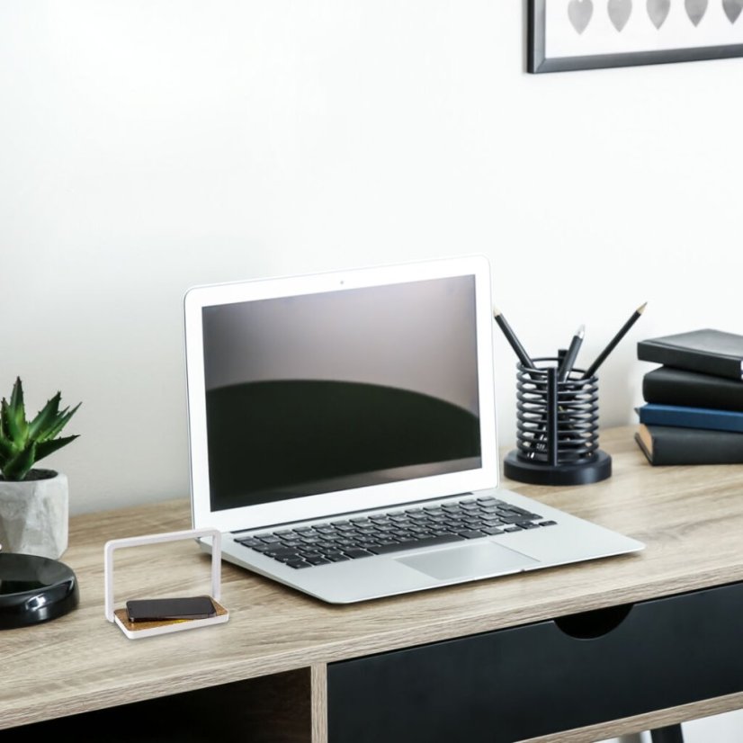 RABALUX 76005 Buldus stolní svítidlo LED V145mm 4W/160lm 3000K matná bílá, imitace dřeva