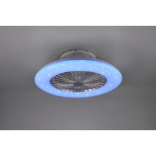 TRIO R62522987 STRALSUND stropné svietidlo s ventilátorom LED D500mm 30W/2200lm 3000-6500K titánová, RGB, stmievateľné, diaľkový ovládač, starlight efekt