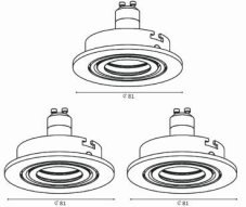 Lucide 11001/15/31 FOCUS zápustné svítidlo výklopné 3-set 3xGU10 bílé