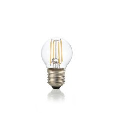 Ideal Lux 188942 LED žárovka E27 Filament P45 4W/400lm 3000K průhledná, kapka, stmívatelná