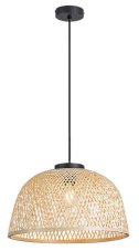 RABALUX 72025 Rattan závěsné svítidlo 1xE27 D405mm černá, přírodní