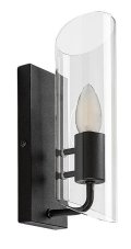 RABALUX 75027 Teodoro nástěnné svítidlo 1xE14 IP44 černá, průhledná