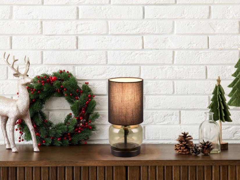 TRIO 517800115 ELIO stolná lampička V280mm 1xE27 čierna matná, zelená