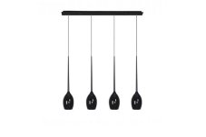 AZzardo AZ0100 DECOline Izzat 4 BLACK stropní závěsné svítidlo 4xE14 50W IP20 lesklá černá