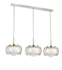 AZzardo AZ2453 DECOline REGO 3 LINE stropní závěsné svítidlo 3xG9 40W IP20 čiré sklo / chrom