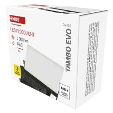 Reflektor LED 1000lm 4000K čierna IP65 EMOS TAMBO Evo ZS2514