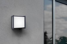 LUTEC 5195404118 QUBO exteriérové nástěnné svítidlo LED 9,5W/850lm 4000K IP54 tmavěšedá
