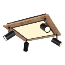 GLOBO 67306D2 ULLA stropné svietidlo LED 24W/1900lm 3000K matná čierna, vzhľad dreva