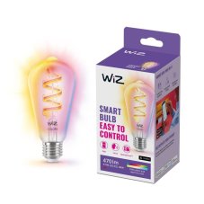 Philips Wiz Colors 8720169072213 LED žárovka E27 ST64 6,3W/470lm 2200-6500K+RGB čirá