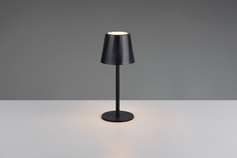 TRIO Reality R55961132 DIAZ dotyková stolná lampička v210mm SMD LED 1,6W/160lm 2700-6500K IP44 čierna matná