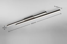 TRIO Reality R67882132 ODIO stropné svietidlo SMD LED 22W/2500lm 3000K čierna matná