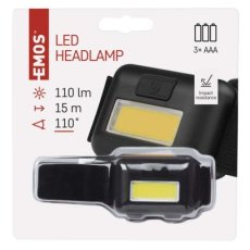 EMOS P3537 LED čelovka 110lm 3× AAA černá
