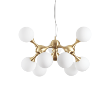 IdealLux 241036 NODI SP9 závesné svietidlo 150mm E14 9x40W IP20 matná mosadz