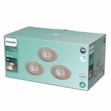 Philips Dive LED SL261 Zápustné svítidlo do koupelny kruhové 5,5W/350lm 85mm 2700K IP65 nikl 3-set