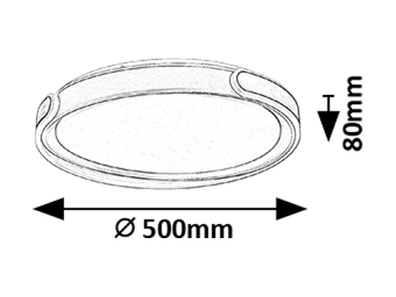 RABALUX 71292 Jindri stropní svítidlo D500mm LED 48W/3000lm 3000-6500K černá, zlatá, bílá, stmívatelné, dálkový ovladač