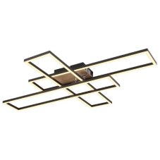 GLOBO 67208-40 DAKARI stropné svietidlo LED 40W/1650lm 3000K čierna matná, vzhľad dreva, biela