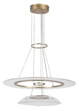 RABALUX 72412 Zofrael závesné svietidlo D550mm LED 36W/4650/2400lm 3000K zlatá, priehľadná