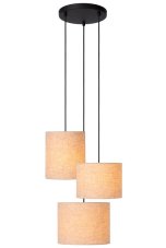 LUCIDE 45409/13/38 MAYA závesné svietidlo D460mm 3xE27 čierna, krémová