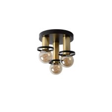 Lucide 45179/13/30 ANAKA stropní svítidlo 3x E27 / 60W Ø 30cm černá / mosaz